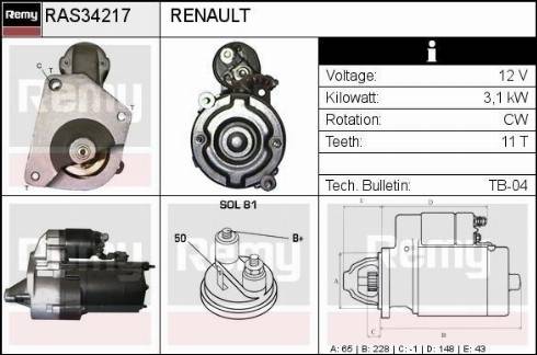 Remy RAS34217 - Démarreur cwaw.fr