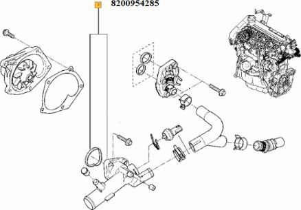 RENAULT 82 00 954 285 - Thermostat d'eau cwaw.fr