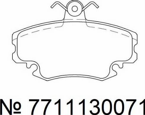 RENAULT 7711130071 - Kit de plaquettes de frein, frein à disque cwaw.fr