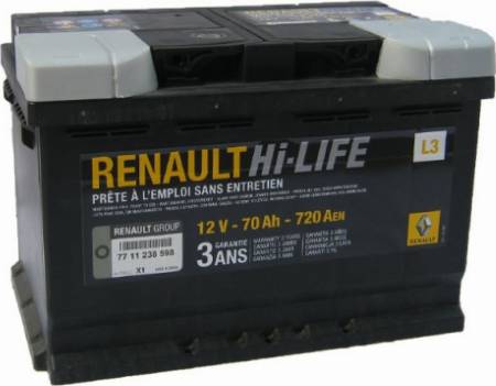 RENAULT 77 11 238 598 - Batterie de démarrage cwaw.fr