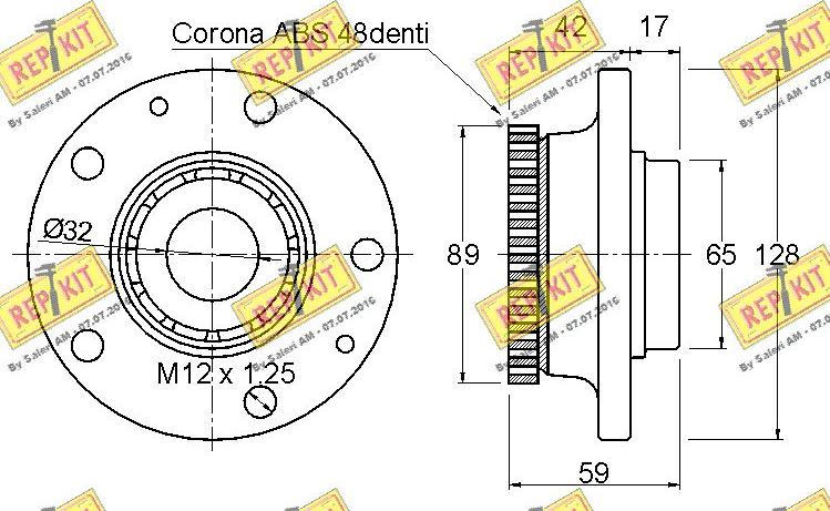 REPKIT RKB1959 - Kit de roulements de roue cwaw.fr