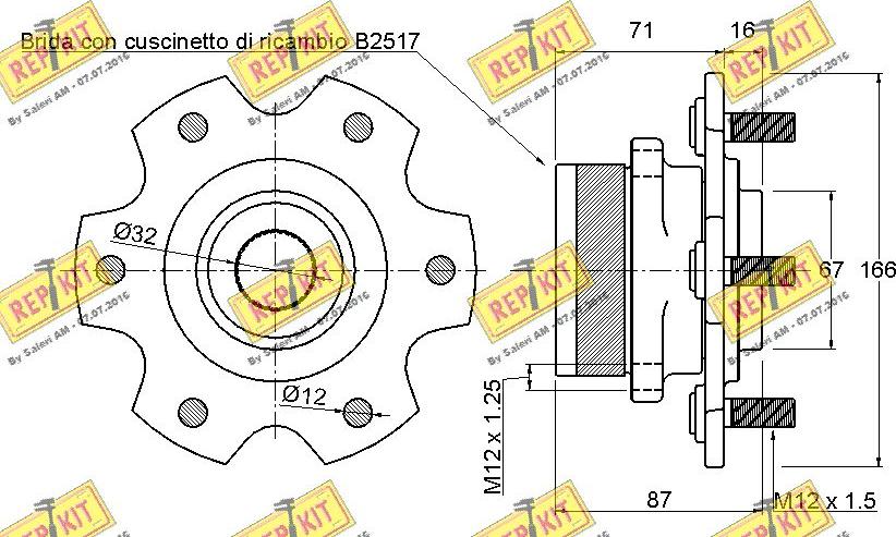 REPKIT RKB1984 - Kit de roulements de roue cwaw.fr