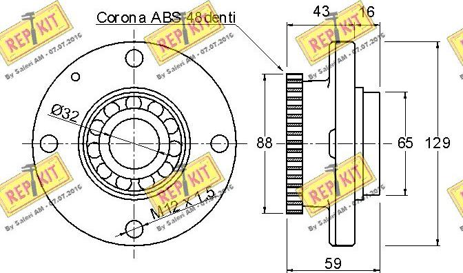 REPKIT RKB1506 - Kit de roulements de roue cwaw.fr