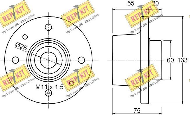 REPKIT RKB1046 - Kit de roulements de roue cwaw.fr