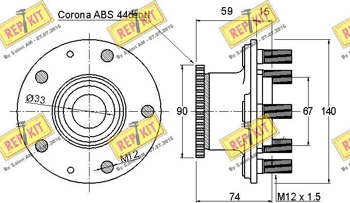 REPKIT RKB1731 - Kit de roulements de roue cwaw.fr