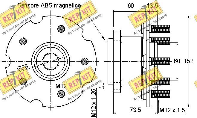 REPKIT RKB2441 - Kit de roulements de roue cwaw.fr