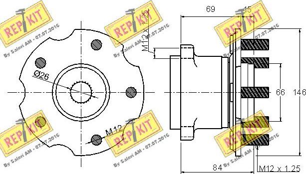 REPKIT RKB2408 - Kit de roulements de roue cwaw.fr