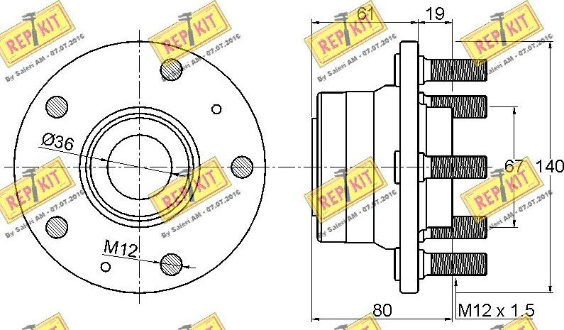 REPKIT RKB2639 - Kit de roulements de roue cwaw.fr