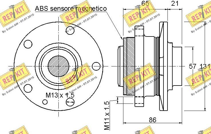 REPKIT RKB2182 - Kit de roulements de roue cwaw.fr