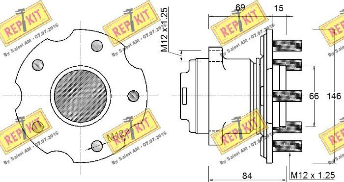 REPKIT RKB2850 - Kit de roulements de roue cwaw.fr