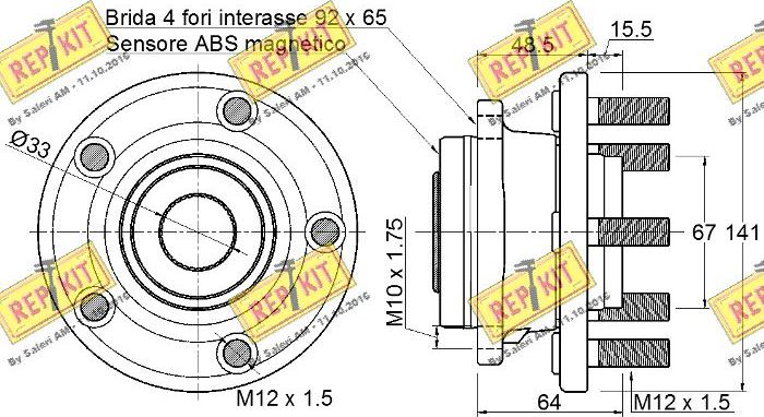 REPKIT RKB2874 - Kit de roulements de roue cwaw.fr