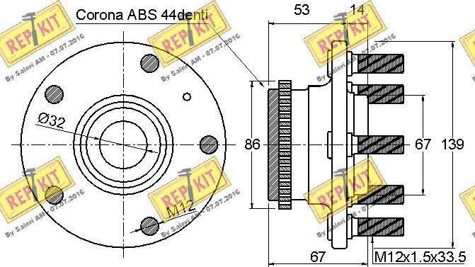 REPKIT RKB2370 - Kit de roulements de roue cwaw.fr