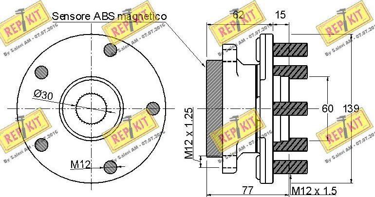 REPKIT RKB2246 - Kit de roulements de roue cwaw.fr