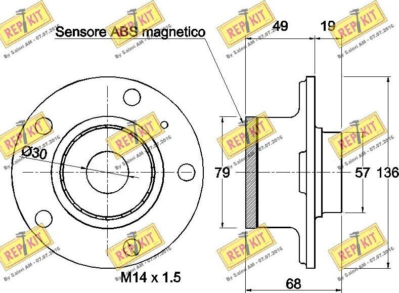 REPKIT RKB2772 - Kit de roulements de roue cwaw.fr