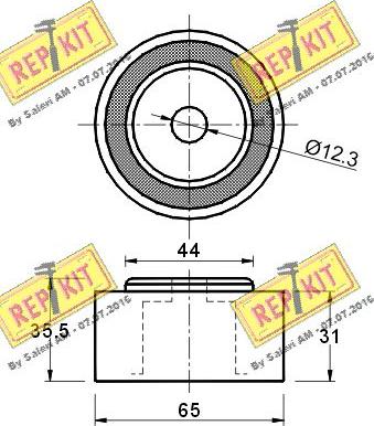 REPKIT RKT1446 - Poulie renvoi / transmission, courroie de distribution cwaw.fr