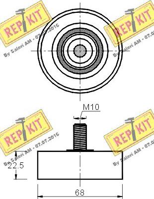 REPKIT RKT1650 - Poulie renvoi / transmission, courroie trapézoïdale à nervures cwaw.fr