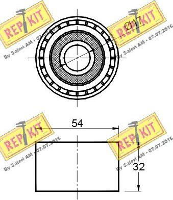 REPKIT RKT1610 - Poulie renvoi / transmission, courroie de distribution cwaw.fr