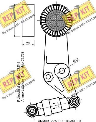 REPKIT RKT1622 - Tendeur de courroie, courroie trapézoïdale à nervures cwaw.fr