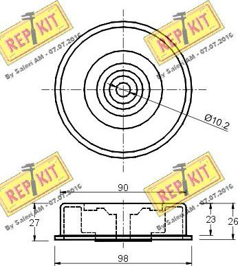 REPKIT RKT1874 - Poulie renvoi / transmission, courroie de distribution cwaw.fr