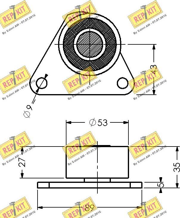 REPKIT RKT1211 - Poulie renvoi / transmission, courroie de distribution cwaw.fr