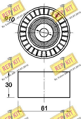 REPKIT RKT3446 - Poulie renvoi / transmission, courroie de distribution cwaw.fr