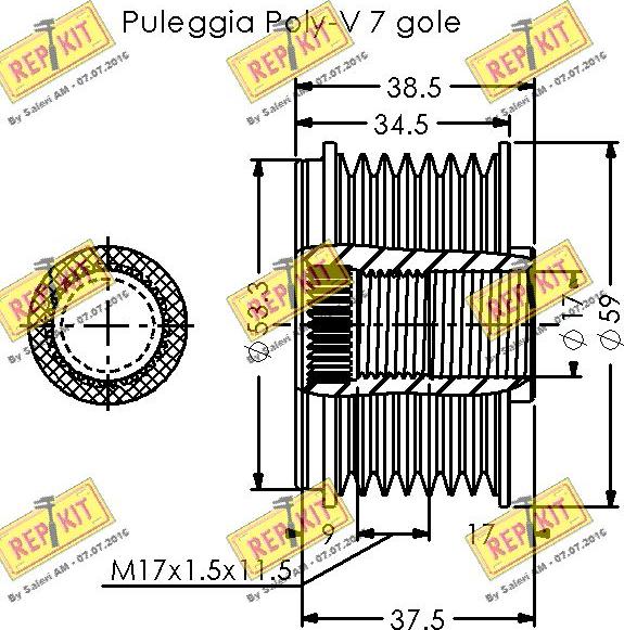 REPKIT RKT3592 - Poulie, alternateur cwaw.fr