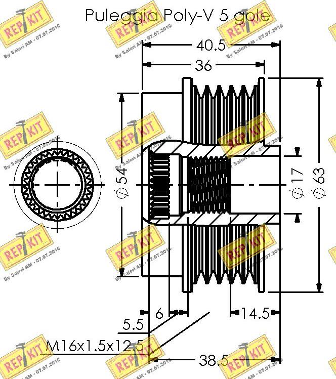 REPKIT RKT3508 - Poulie, alternateur cwaw.fr