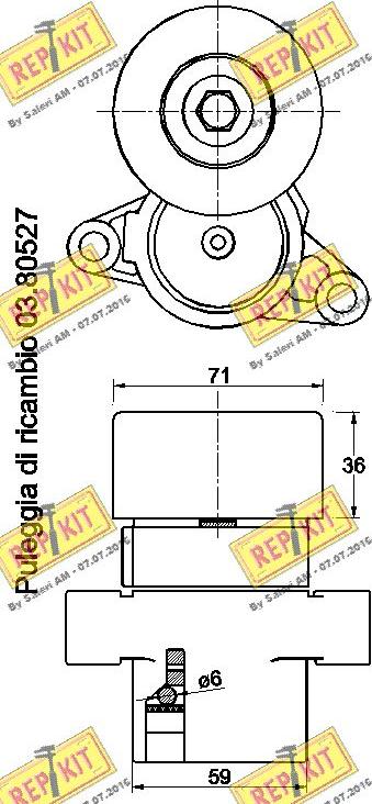 REPKIT RKT3588 - Tendeur de courroie, courroie trapézoïdale à nervures cwaw.fr