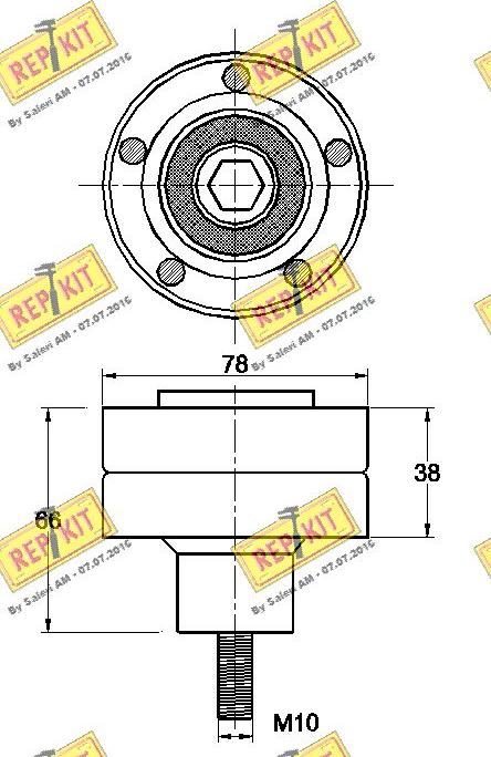 REPKIT RKT3530 - Poulie renvoi / transmission, courroie trapézoïdale à nervures cwaw.fr