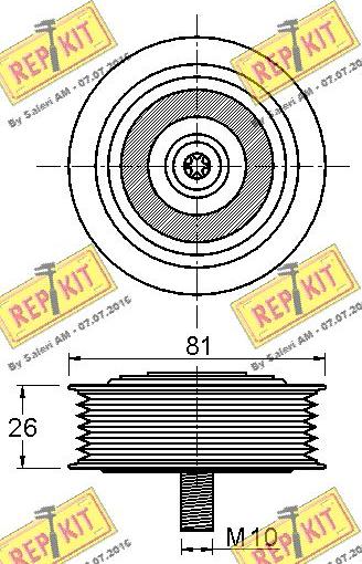 REPKIT RKT3086 - Poulie renvoi / transmission, courroie trapézoïdale à nervures cwaw.fr