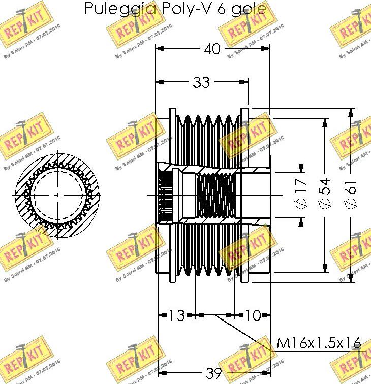 REPKIT RKT3364 - Poulie, alternateur cwaw.fr