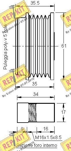 REPKIT RKT3211 - Poulie, alternateur cwaw.fr