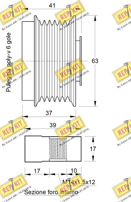 REPKIT RKT3747 - Poulie, alternateur cwaw.fr