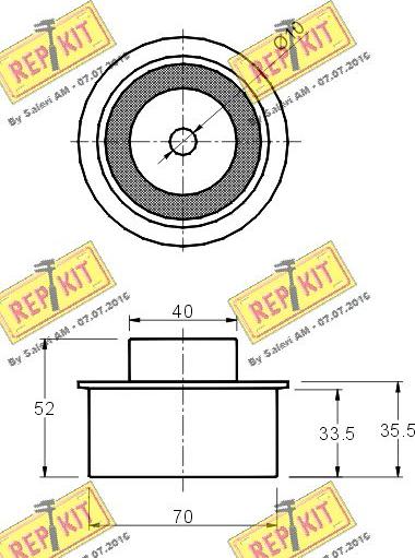 REPKIT RKT2444 - Poulie renvoi / transmission, courroie de distribution cwaw.fr