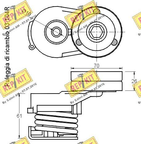 REPKIT RKT2532 - Tendeur de courroie, courroie trapézoïdale à nervures cwaw.fr