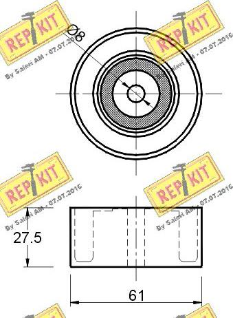 REPKIT RKT2528 - Poulie renvoi / transmission, courroie de distribution cwaw.fr