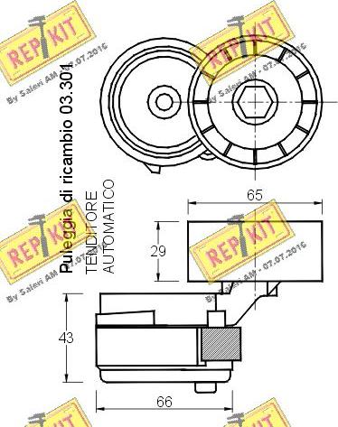 REPKIT RKT2676 - Tendeur de courroie, courroie trapézoïdale à nervures cwaw.fr