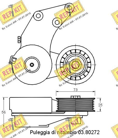 REPKIT RKT2145 - Tendeur de courroie, courroie trapézoïdale à nervures cwaw.fr