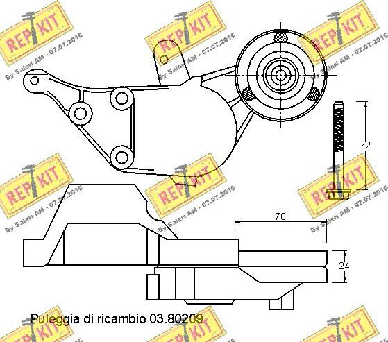 REPKIT RKT2130 - Tendeur de courroie, courroie trapézoïdale à nervures cwaw.fr