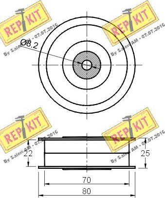 REPKIT RKT2834 - Poulie renvoi / transmission, courroie trapézoïdale à nervures cwaw.fr