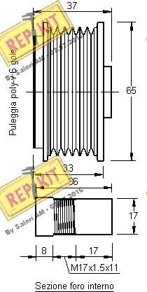 REPKIT RKT2363 - Poulie, alternateur cwaw.fr