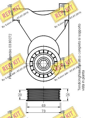 REPKIT RKT2327 - Tendeur de courroie, courroie trapézoïdale à nervures cwaw.fr