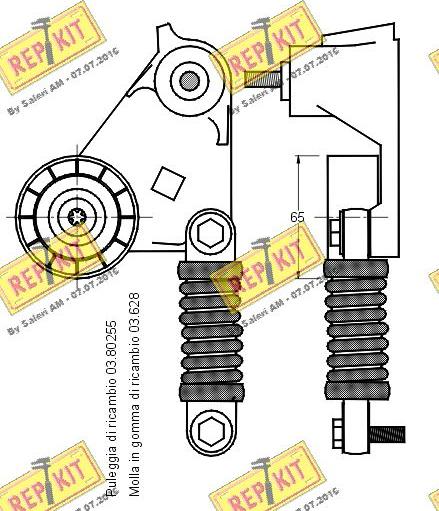 REPKIT RKT2290 - Tendeur de courroie, courroie trapézoïdale à nervures cwaw.fr