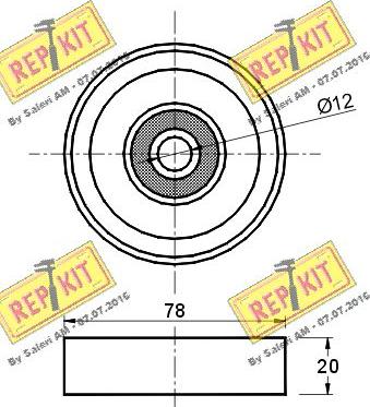 REPKIT RKT2269 - Poulie renvoi / transmission, courroie trapézoïdale à nervures cwaw.fr