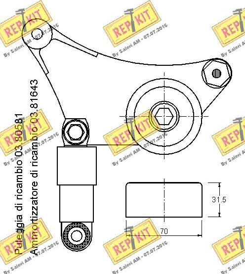 REPKIT RKT2289 - Tendeur de courroie, courroie trapézoïdale à nervures cwaw.fr