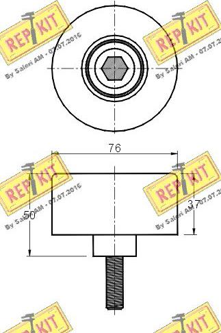 REPKIT RKT2742 - Poulie renvoi / transmission, courroie trapézoïdale à nervures cwaw.fr