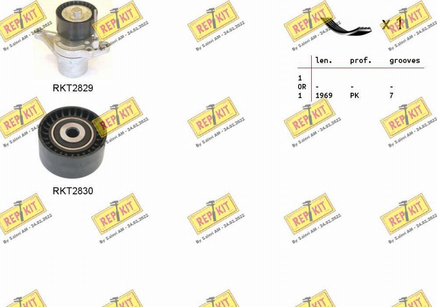 REPKIT RKTA0136 - Jeu de courroies trapézoïdales à nervures cwaw.fr