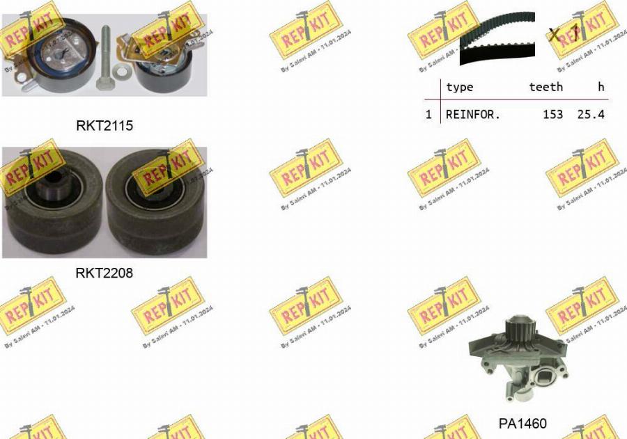 REPKIT RKTK0948PA2 - Pompe à eau + kit de courroie de distribution cwaw.fr