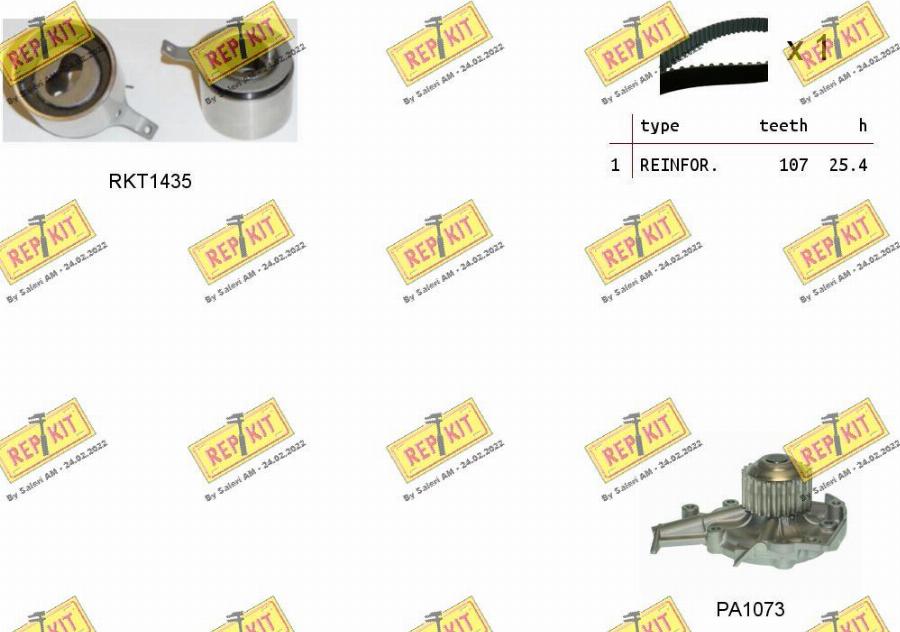 REPKIT RKTK0904PA - Pompe à eau + kit de courroie de distribution cwaw.fr