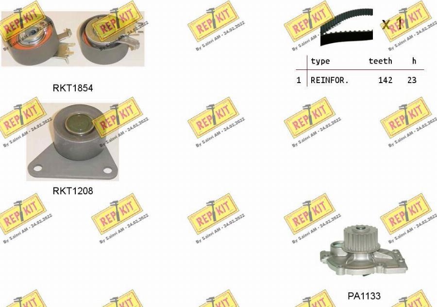 REPKIT RKTK0913PA - Pompe à eau + kit de courroie de distribution cwaw.fr